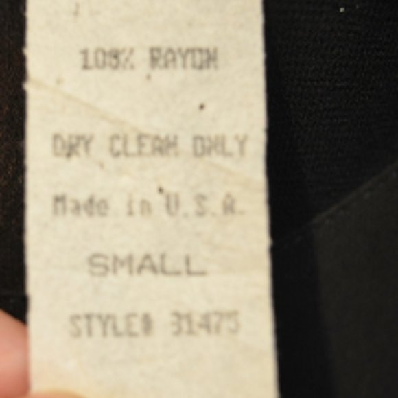 Vintage 90’S Black Silky Ray Square Neck Tank - Picture 8 of 8